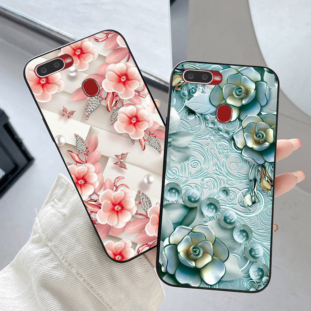 Ốp lưng oppo a5S / oppo A7 / oppo A9 / oppo A12 in hình hoa nữ sang chảnh