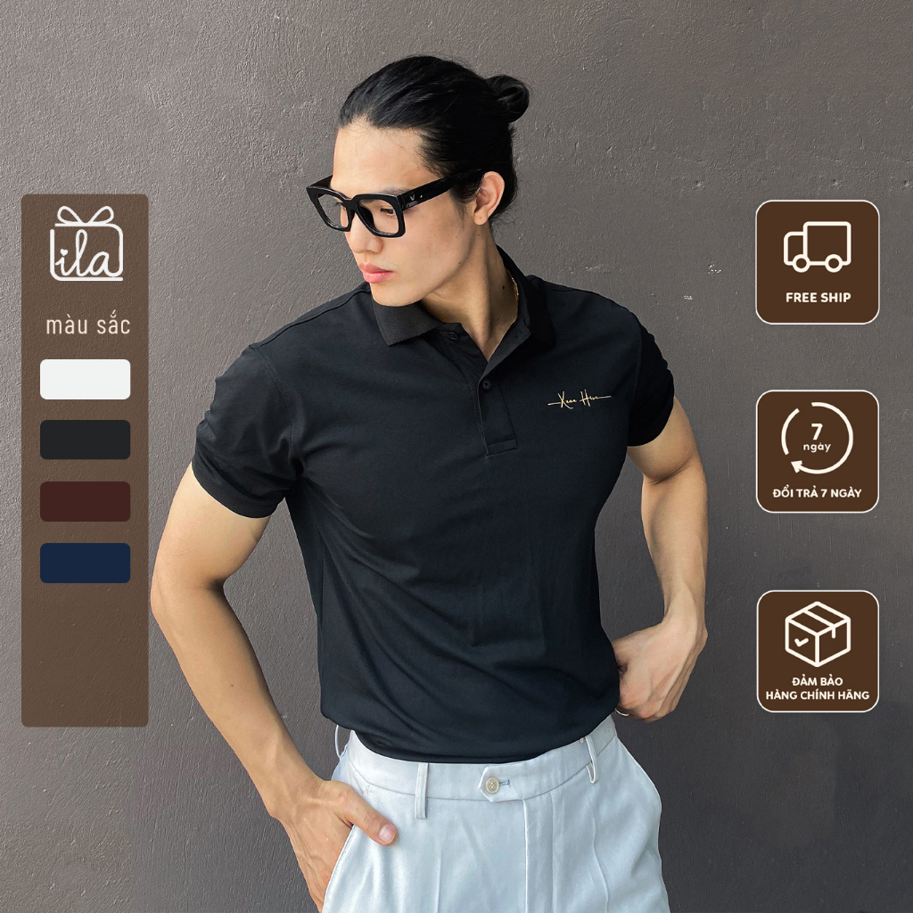 Áo polo NAM/NỮ thêu tên theo yêu cầu LILA