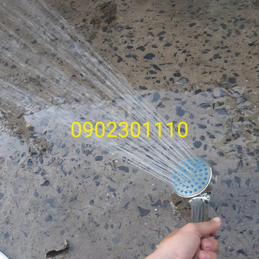 Tay sen tắm chất liệu nhựa mạ crom, mặt xanh đen, hạt cườm xanh dương