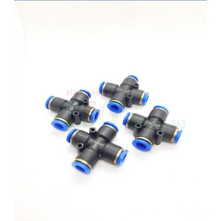 Nối ống chữ thập PZA 4mm, 6mm, 8mm, 10mm, 12mm (Hiệu SUNCOS) .