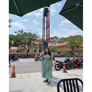 [virusplussize]Sale outlet - ĐẦM (mngxb) MIDI BIGSIZE mango XUẤT XIN