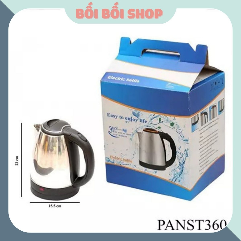Bình Đun Sôi Nước Siêu Tốc Hành 1.8L inox tiện dụng - Ấm pha trà túi lọc cách nhiệt cao cấp