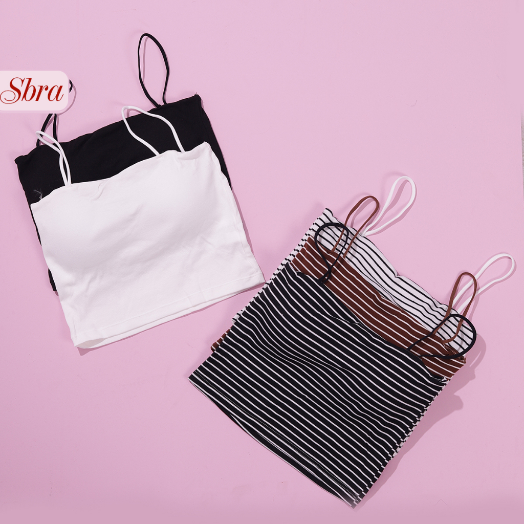 Áo Hai Dây Nữ Cotton Sbra Sọc Ngang Dáng Vừa Co Giãn Nhẹ Nhàng 2D32