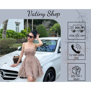 Đầm đi biển, váy xòe hở vai gợi cảm, đầm nữ thời trang VatinyShop