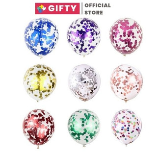 Set 10 bóng sequin trong suốt,set bóng trang trí phòng cưới,bóng bay sinh nhật,sự kiện