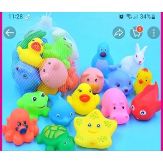 Set 12 con thú đồ chơi, thả bồn tắm kêu chip chip cho bé