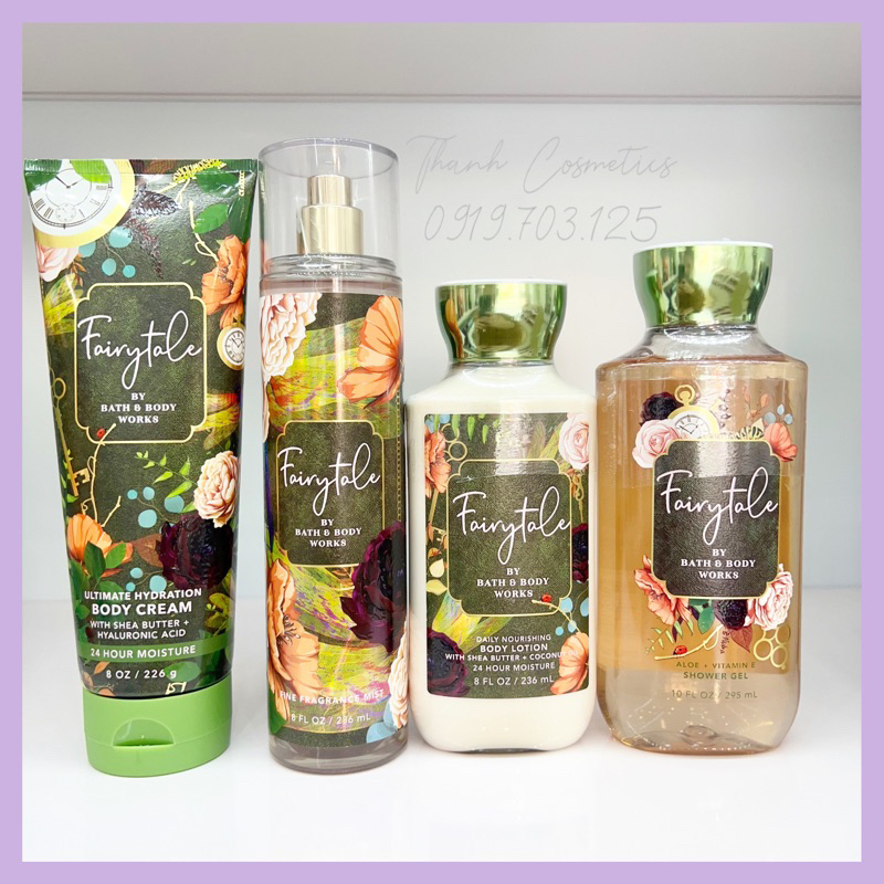 Bộ sữa tắm - Lotion - Cream - Xịt thơm FAIRYTALE