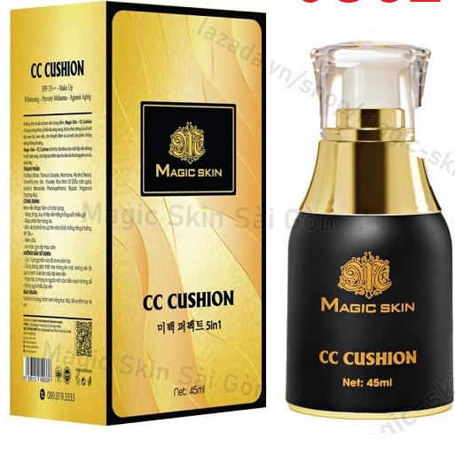 CC Cushion 5in1 kem nền chống nắng dưỡng trắng che khuyết điểm Magic Skin [CHÍNH HÃNG MAGICSKIN] (MẪU MỚI) Nguồn gốc: vi