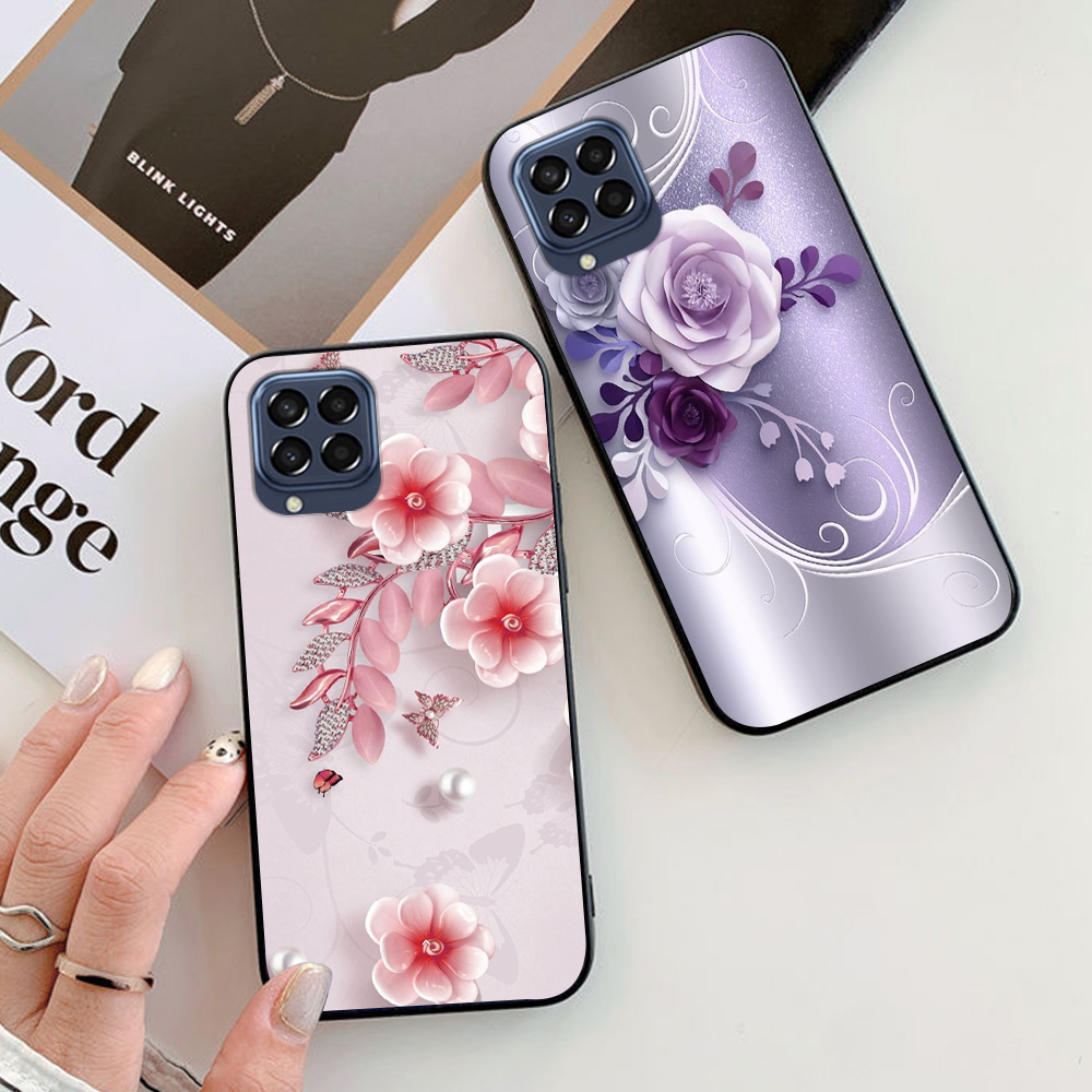 Ốp lưng Samsung m33, ss m53, ss m63, ss a12 , ss m12 in hình hoa nữ sang chảnh