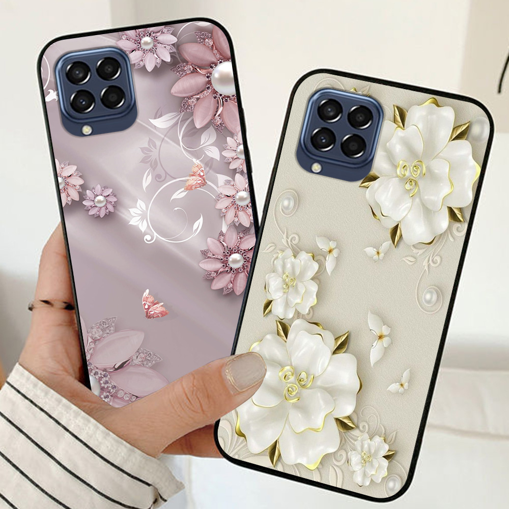 Ốp lưng Samsung m33, ss m53, ss m63, ss a12 , ss m12 in hình hoa nữ sang chảnh