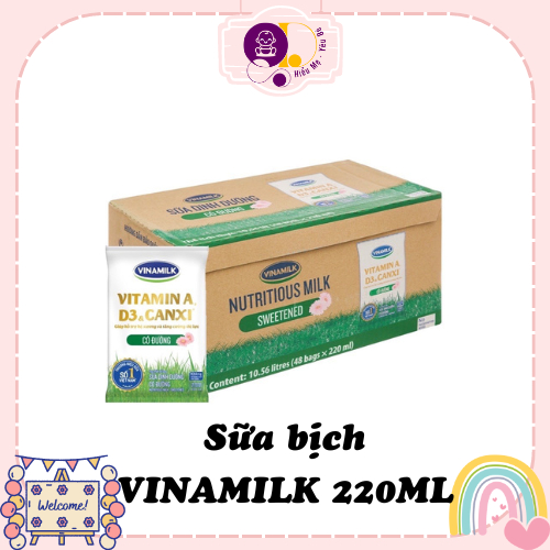 Sữa dinh dưỡng có đường vinamilk- bịch 220ml