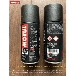Xịt bảo dưỡng sên xích Motul C2 150ml dùng cho tốc độ cao hỗn hợp chạy phố