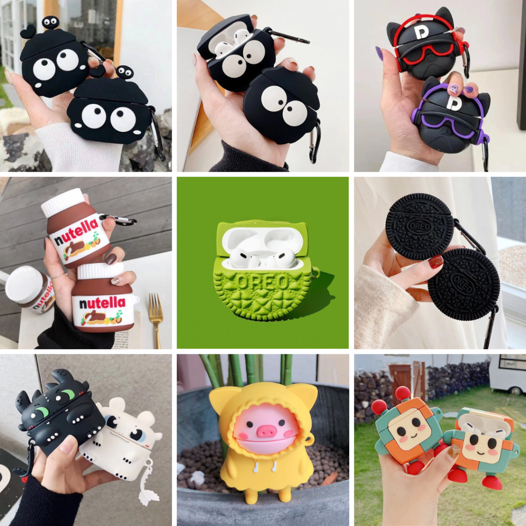Case Ap2/Ap3/Ap Pro/Pro2 Cao Su nhiều hình siêu cute
