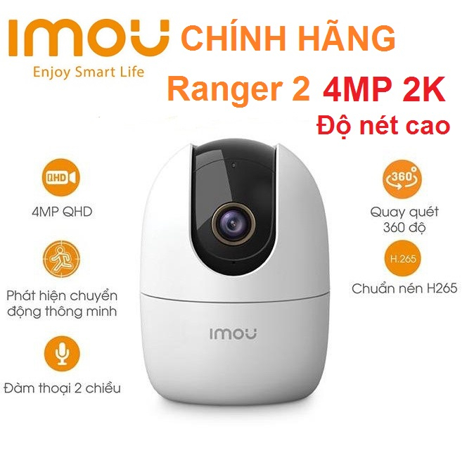 Camera Wifi Imou A42P 2k 4mp, xoay 360 độ đàm thoại 2 chiều Chính Hãng