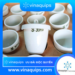 Chén sứ thí nghiệm kèm nắp, hãng onelab, dụng cụ dùng trong phòng thí nghiệm