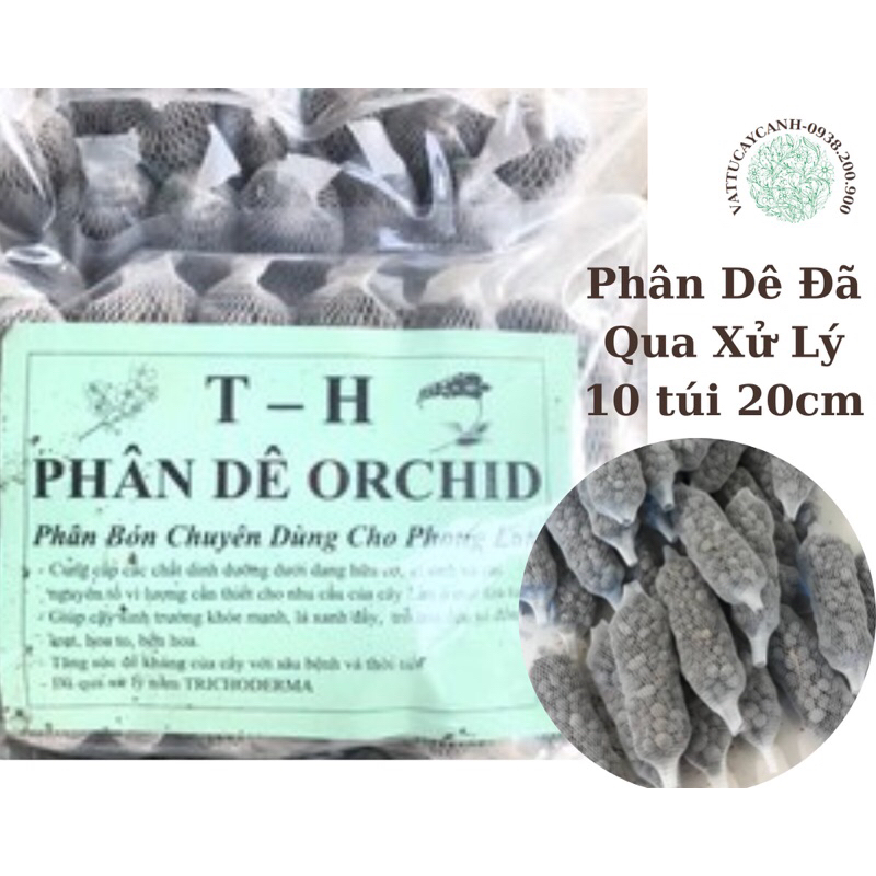 Phân dê Bón Lan- Phân Dê Đã Qua Xử Lý 10 túi 20cm - Phân Dê Túi Lưới- Phân Dê Đã Xử Lý