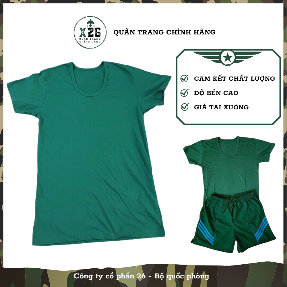 Áo thun màu xanh BĐ, chất liệu cotton 100%, áo thun lót nam cổ tròn loại 1.