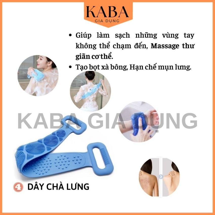 Combo tẩy tế bào chết toàn thân, massage cơ thể 6 món gồm Tẩy tế bào chết body, tóc và dụng cụ tắm KABA