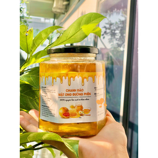 Chanh đào ngâm mật ong đường phèn Hũ 500ML