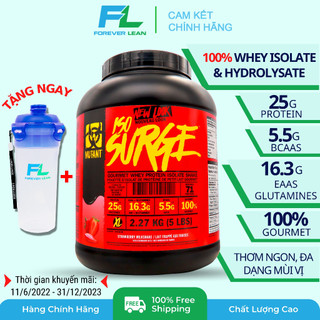 Mutant iso surge 5lbs - whey protein isolate hydrolyzed - phát triển cơ bắp - hương vị thơm ngon