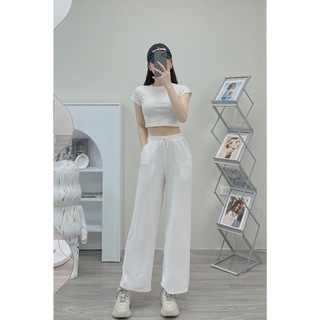 Quần đũi ống suông Guno quần suông chất đũi quần đũi dài 3HQNU10