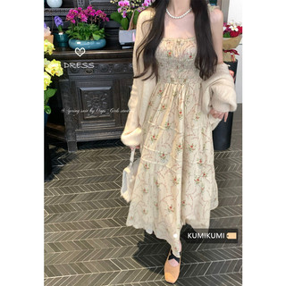 Đầm maxi dài hai dây họa tiết hoa nhẹ nhàng, váy maxi hai dây dáng dài thời trang Hàn Quốc 5713