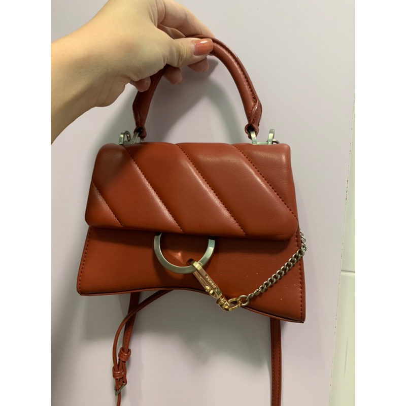 Thanh lý túi ped.ro quai xách đeo chéo màu cam đất