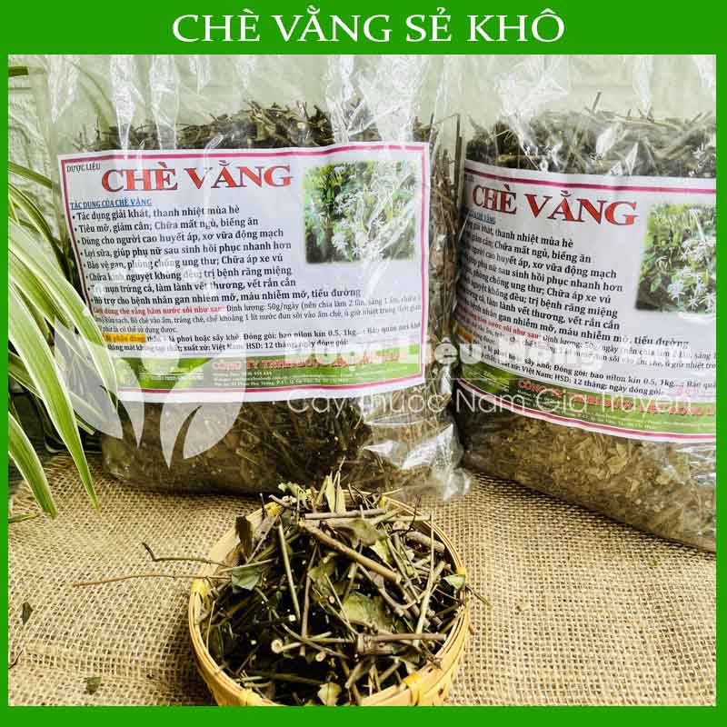 Thảo dược CHÈ VẰNG SẺ khô loại 1 đóng gói 500g - congtyduoclieuhonglan
