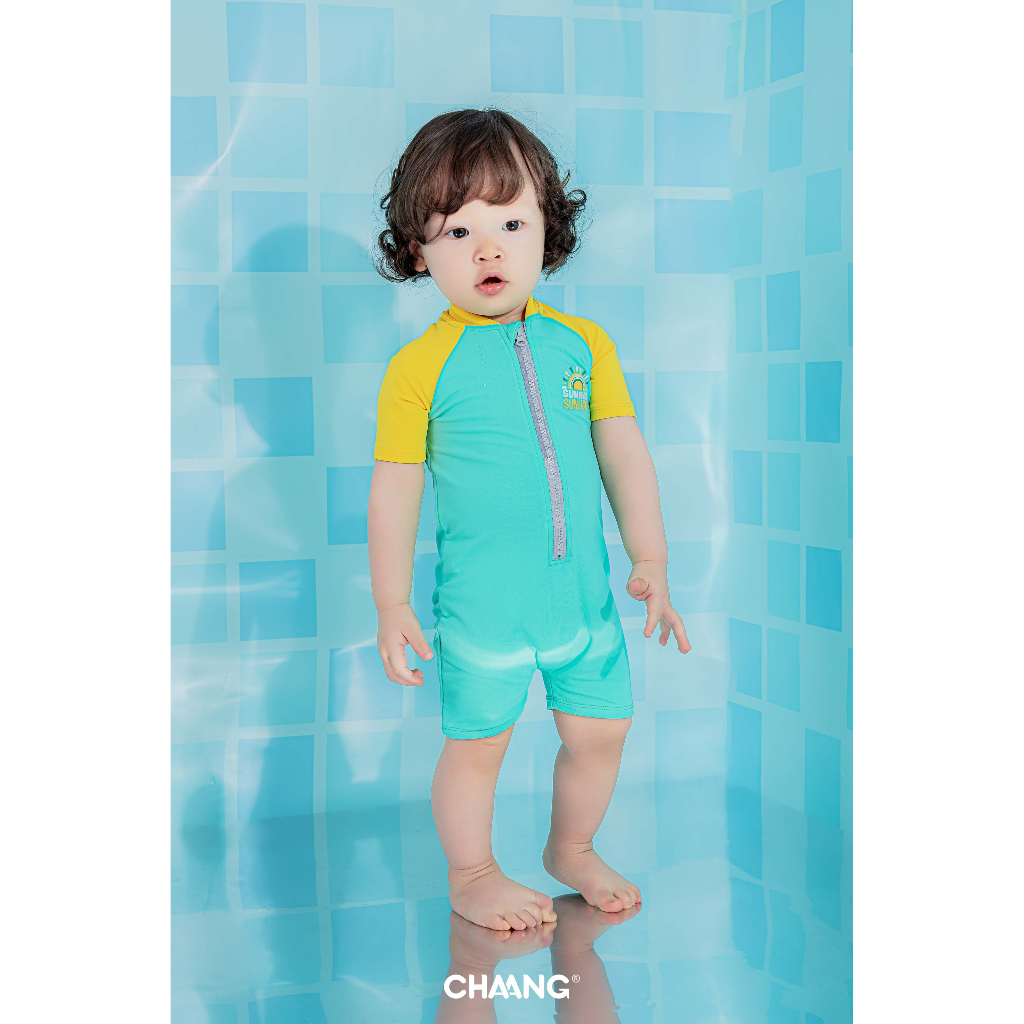 Chaang Bộ bơi liền khóa giữa ngắn Pool cho bé, dành cho bé từ 6 tháng đến 5 tuổi SS2023D05