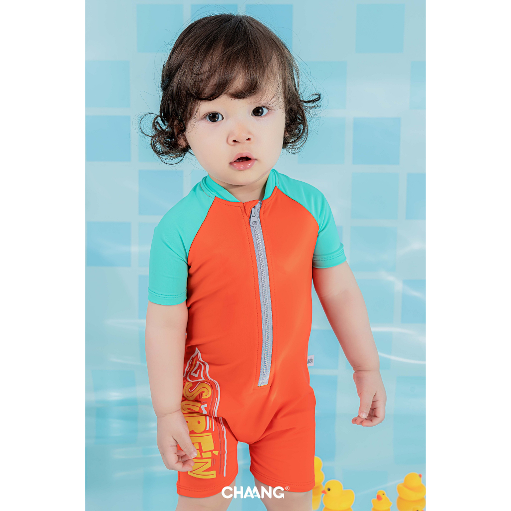 Chaang Bộ bơi liền khóa giữa ngắn Pool cho bé, dành cho bé từ 6 tháng đến 5 tuổi SS2023D05