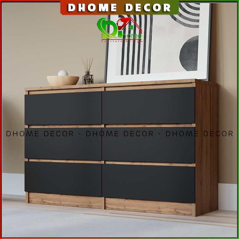 Tủ gỗ đa năng, tủ nhiều ngăn lưu trữ đồ tay nắm móc âm hiện đại TĐN145