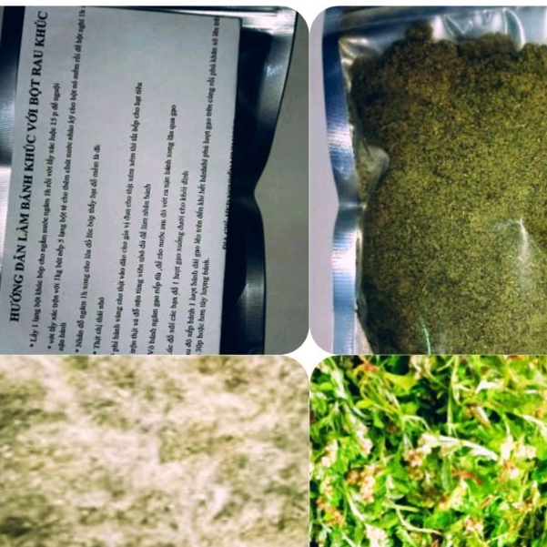 Bột rau khúc làm bánh khúc, nguyên liệu làm bánh