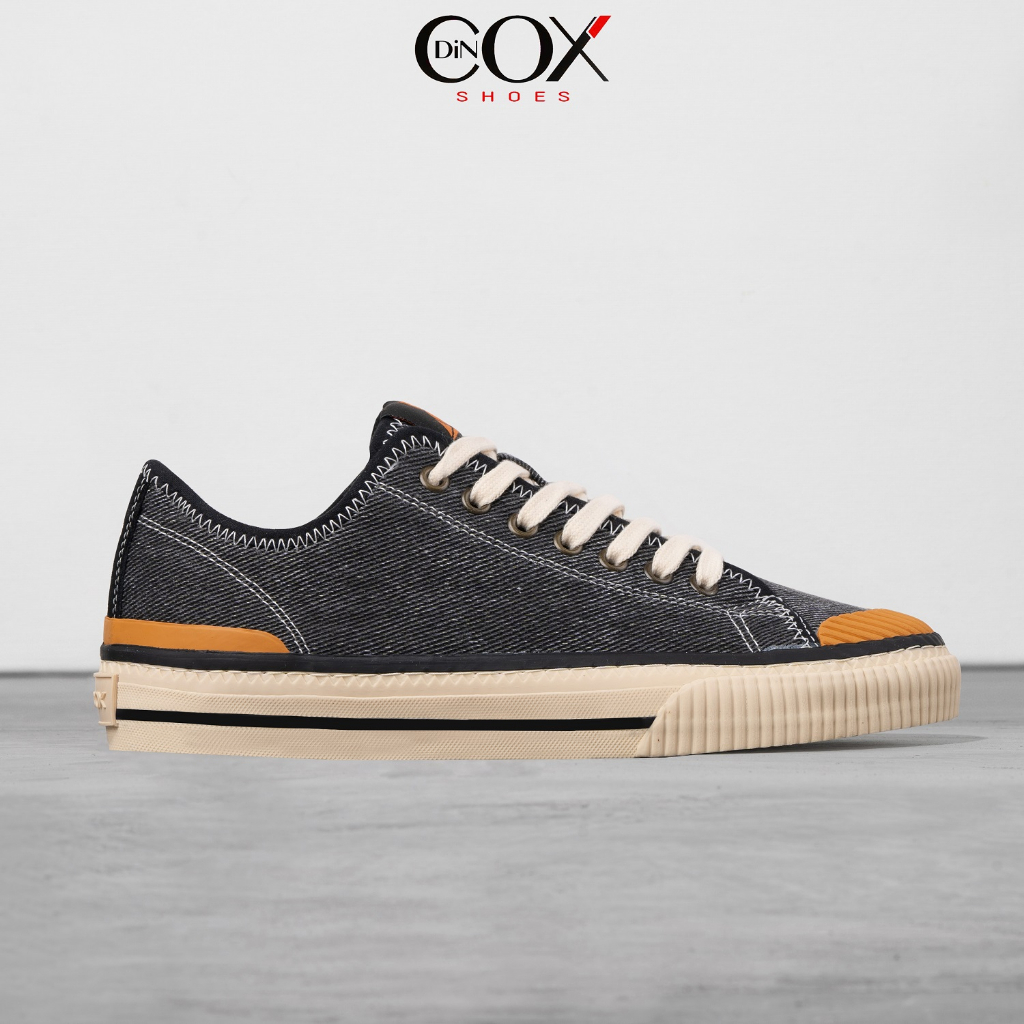 Giày Sneaker Vải Nam DINCOX D21 Ấn Tượng Black Wash