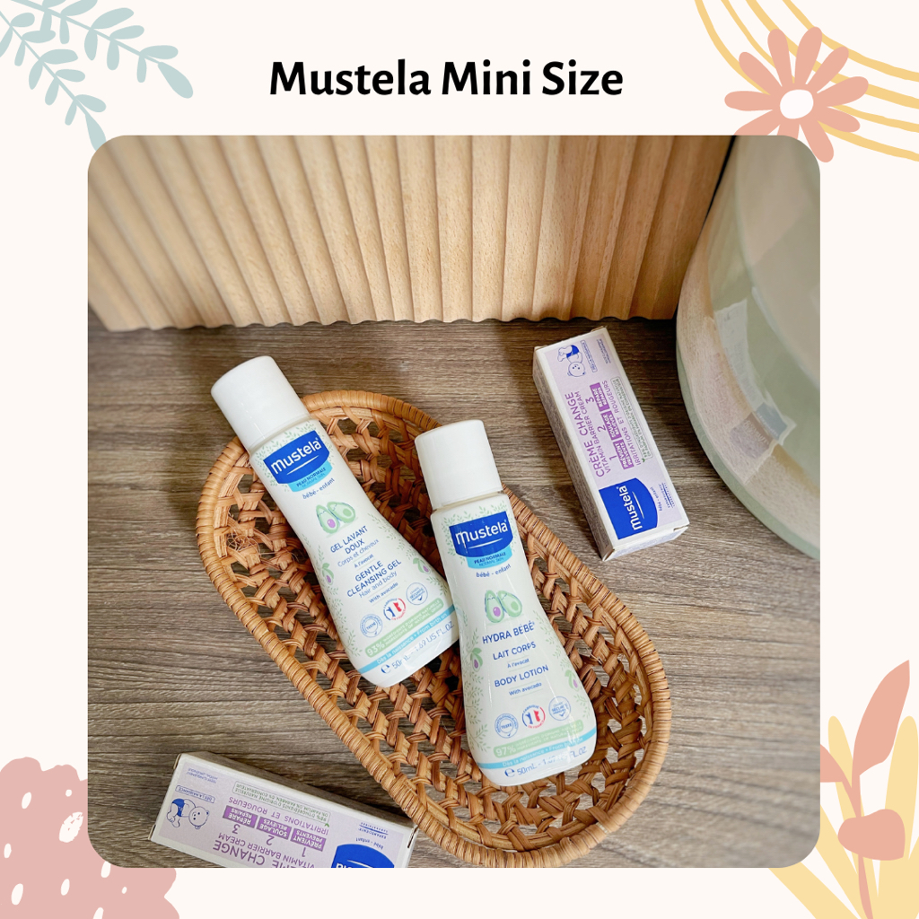 ( Minisize Mustela ) Tắm Gội/ kem Dưỡng Body Lotion/ Kem Hăm/ kem Dưỡng Mặt/ Gel Tắm Gội/ Nước làm sạch cho Bé