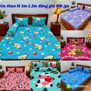 Ga giường thun lạnh Hàn quốc đa dạng mẫu KT 1m 1.2m*2m không áo gối