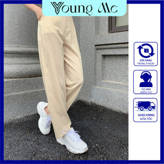 Quần đũi suông dáng dài Young Me ống rộng hack chiều cao dáng đẹp