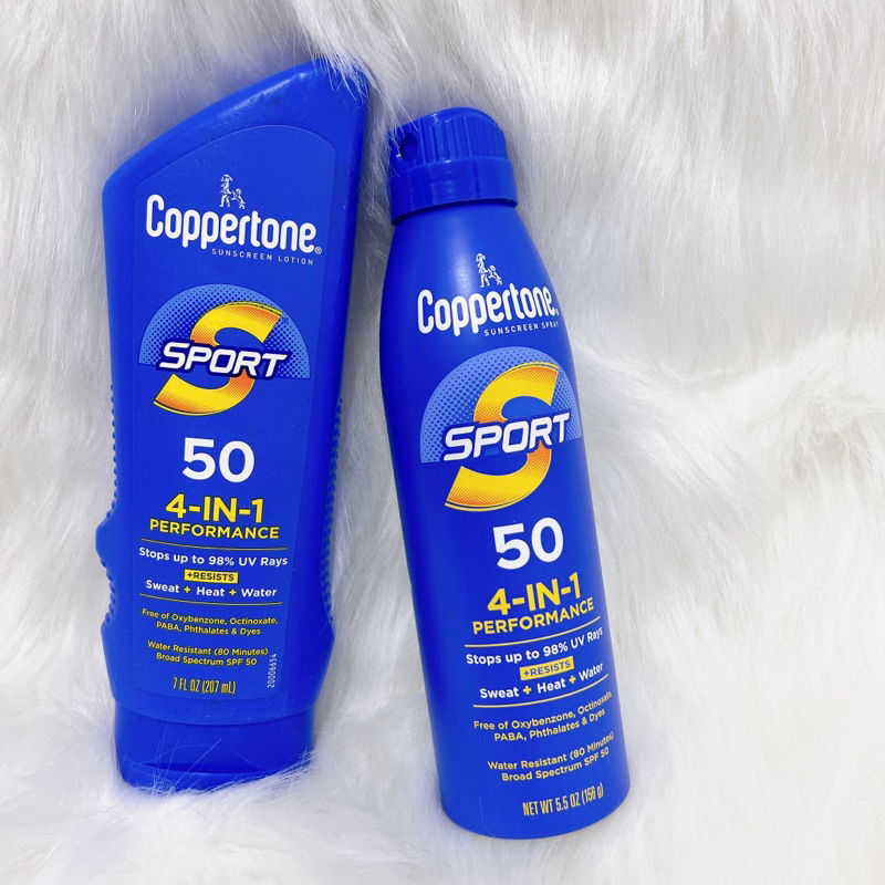 Kem chống nắng Coppertone SPORT Sunscreen Lotion Broad Spectrum SPF 50 - 207ml Hàng Mỹ