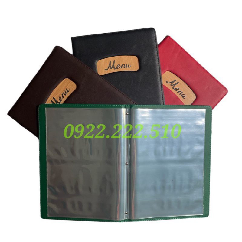 CUỐN BÌA MENU DA 10 LÁ A4