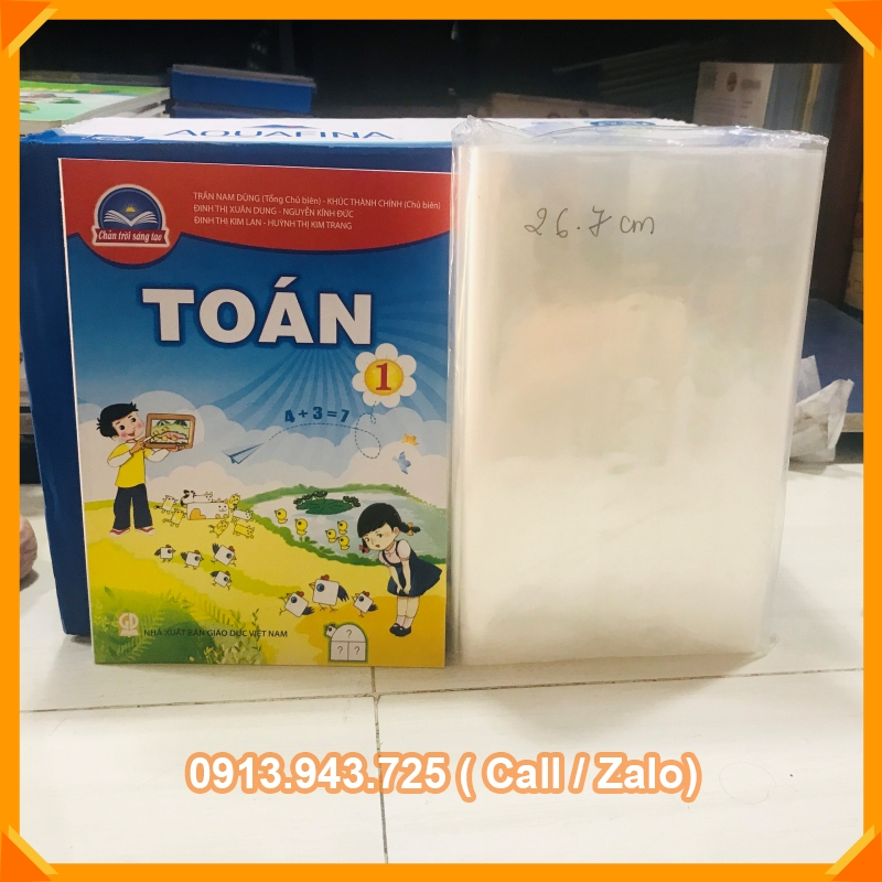 Bìa kính bao sách toán ,tiếng việt +vbt lớp 1 thuộc chân trời sáng tạo