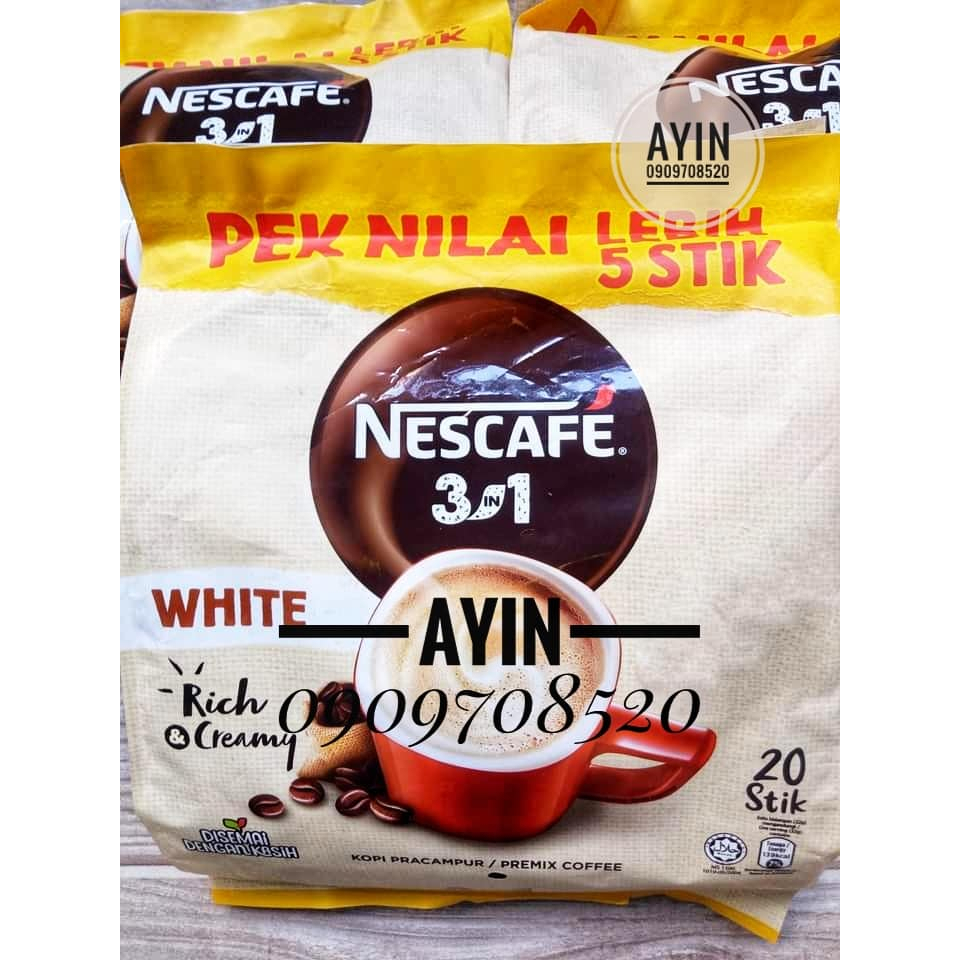 1 Gói Lẻ - Cà Phê Trắng Nescafé Malaysia