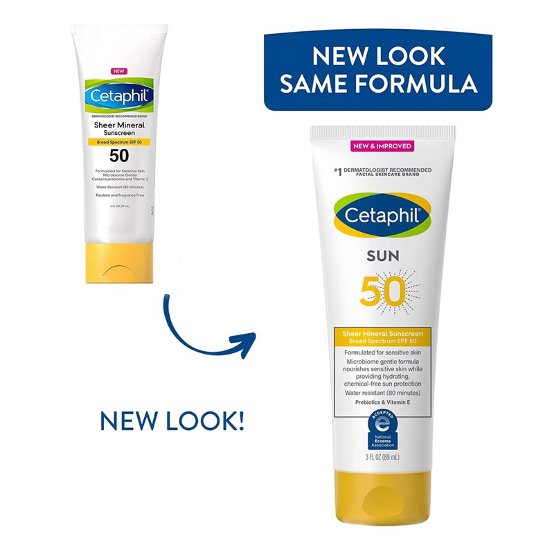 KEM CHỐNG NẮNG DÀNH CHO DA NHẠY CẢM CETAPHIL SHEER MINERAL SUNSCREEN LOTION FOR FACE & BODY SPF 50 - 89ml
