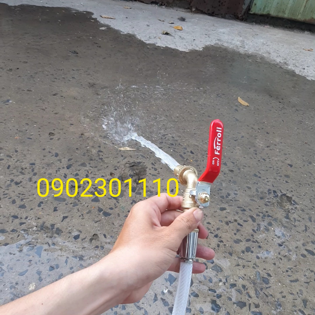 Vòi vườn, vòi hồ, vòi rumine Ferroli, chất liệu Đồng Thau