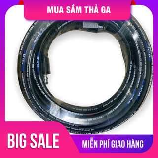Dây xịt rửa xe15m,đk6.5x13m,từ cao su tự nhiên,lõi lưới thép,áp lực 520 bar hiệu htc htc6513-15w2
