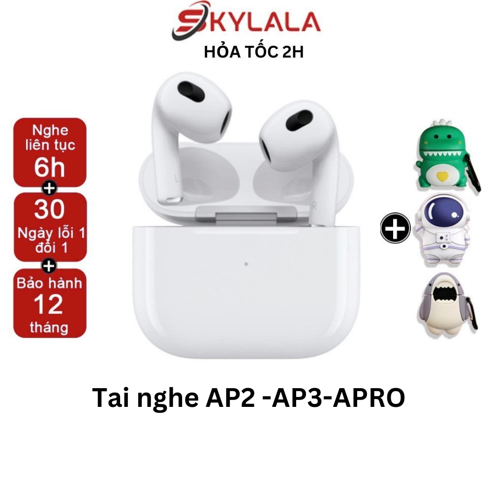 Tai nghe bluetooth không dây AP2 / PRO / AP3 cao cấp full chức năng cảm ứng đa điểm, định vị,đổi tên chính hãng SKYLALA