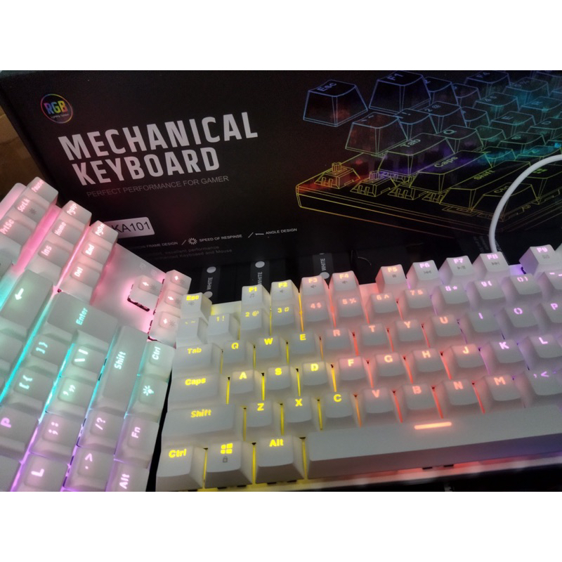 ⌨️Bàn phím cơ có dây blue switch giá siêu rẻ, mã KA101, KA800, Tặng kèm que tháo phím