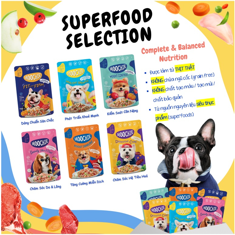 Pate Moochie hỗ trợ dinh dưỡng cho chó gói 85gr