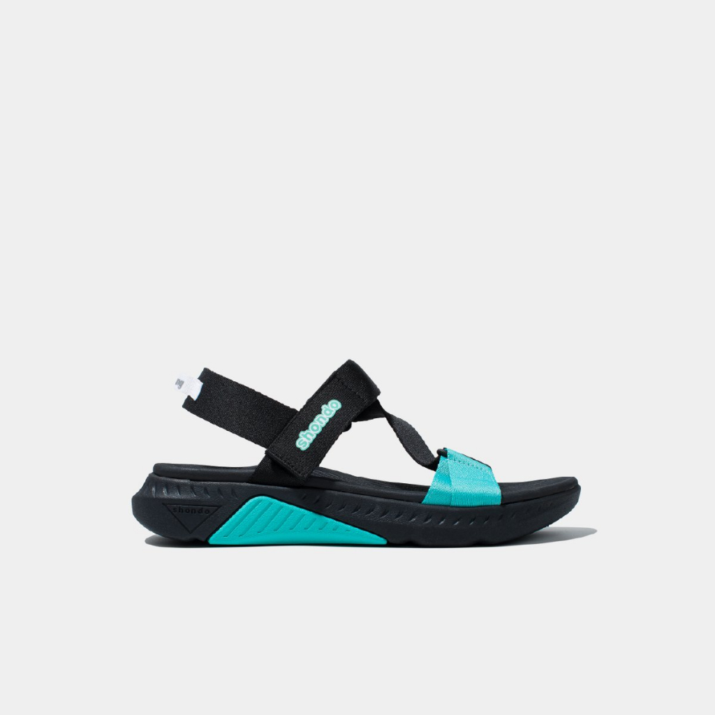 Giày Sandals Shondo F7 Racing nam nữ đen xanh mint F7R1313