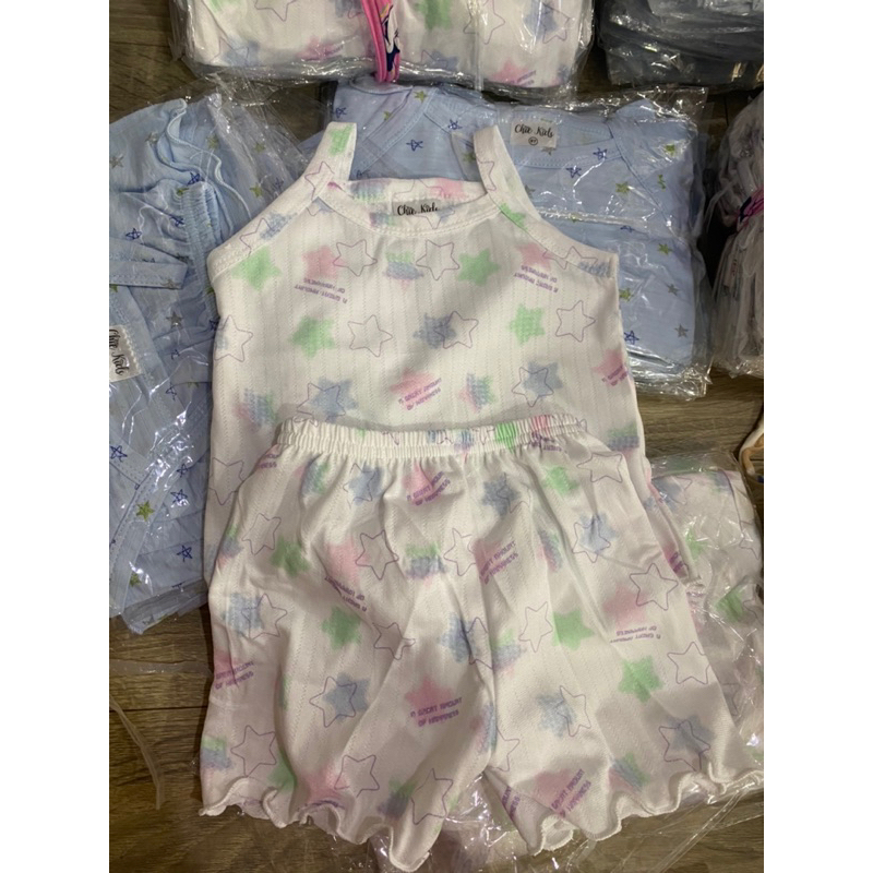 Bộ 2 dây thông hơi bèo nhún mềm mát cho bé gái