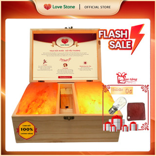 Hộp đá muối himalaya lovestone massage chân magic - nhập khẩu pakistan hàng chín hãng 100%
