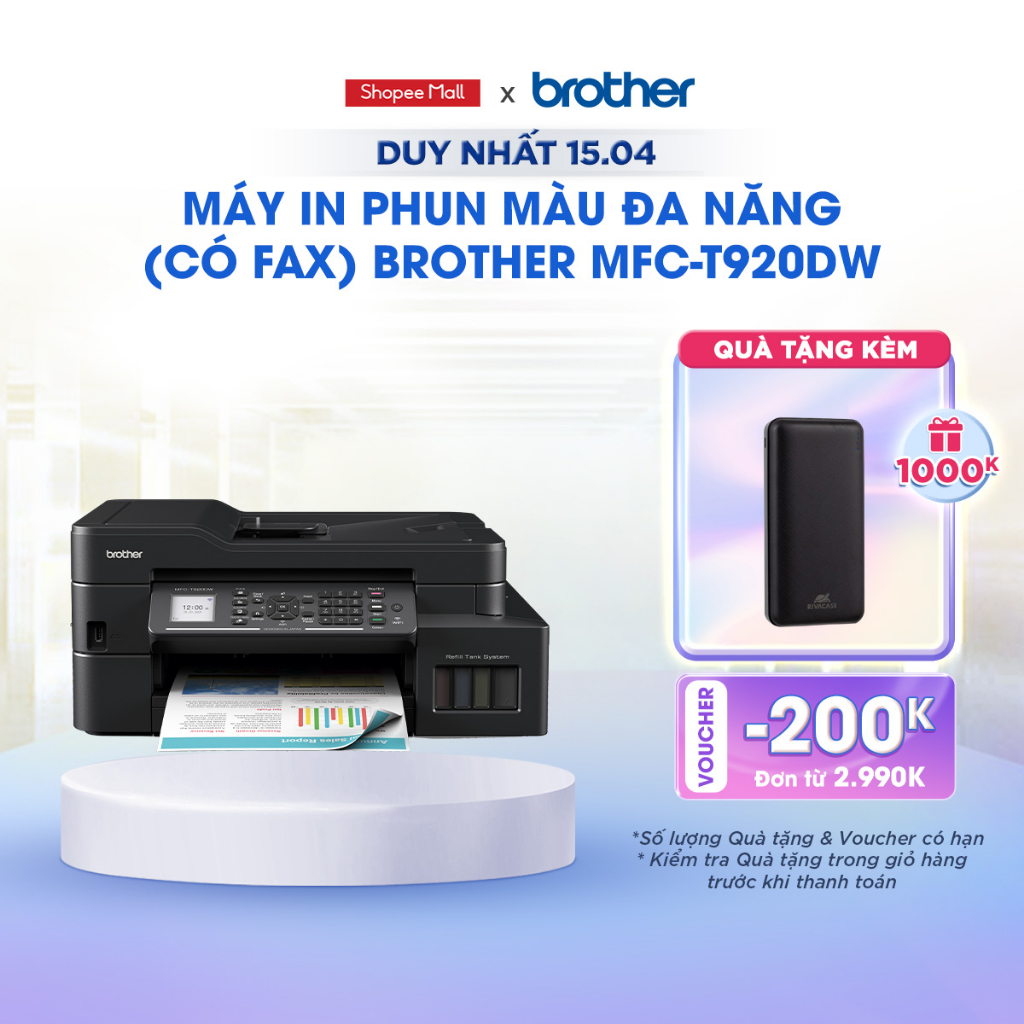 Máy in phun màu đa năng (có Fax) Brother MFC-T920DW